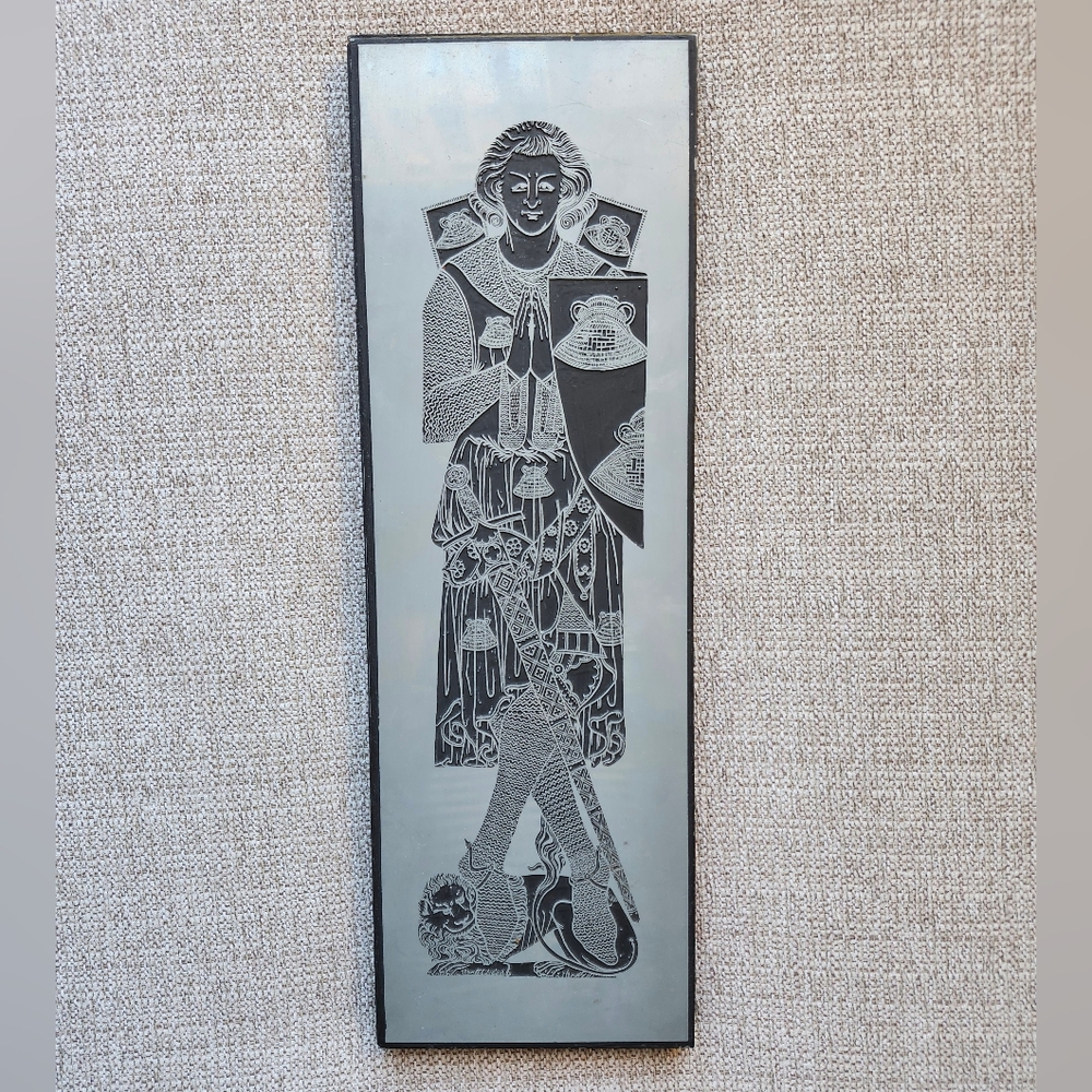 Sir Robert de Setvans 1306 Etched Zinc Plaque